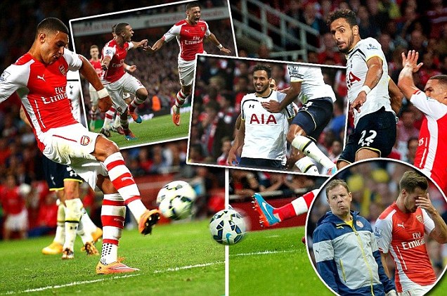 Arsenal Samakan Skor atas Tottenham berkat Gol Telat Chamberlain
